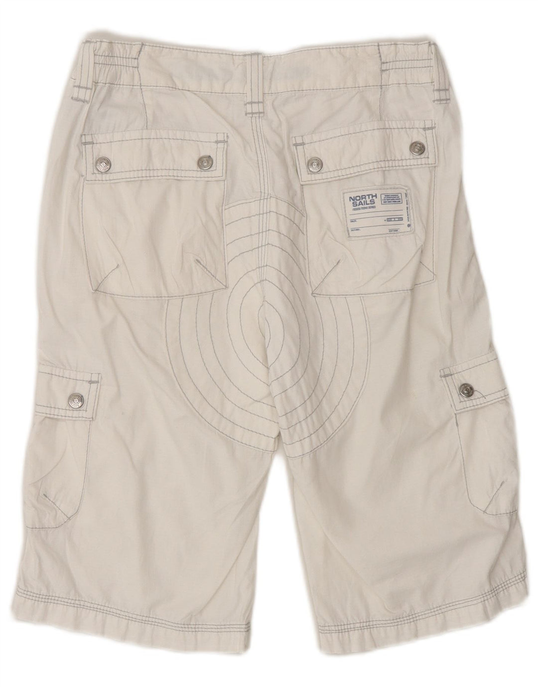 North Sails Cargo-Shorts für Jungen, 11–12 Jahre, W26, weiße Baumwolle