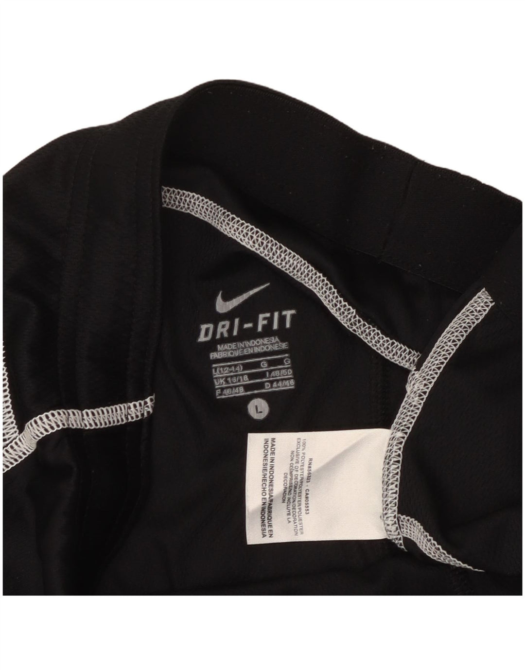 NIKE Damen Dri Fit Sport Shorts UK 16/18 Large Schwarz Polyester