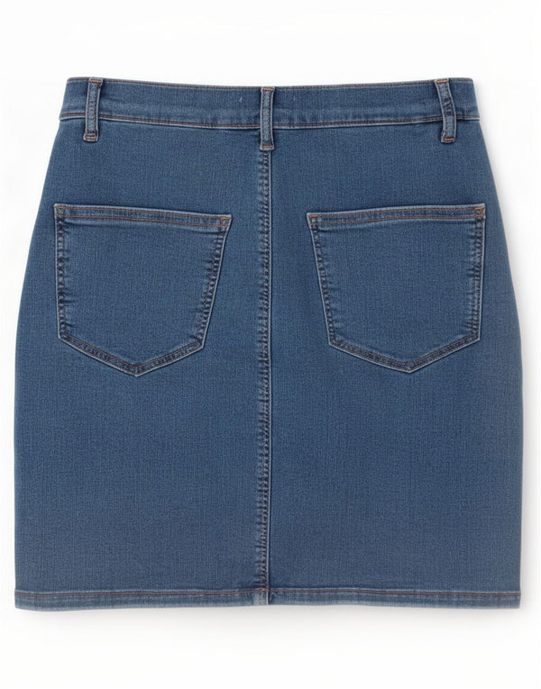 Topshop Damen Jeansrock UK 12 Medium W26 Blaue Baumwolle