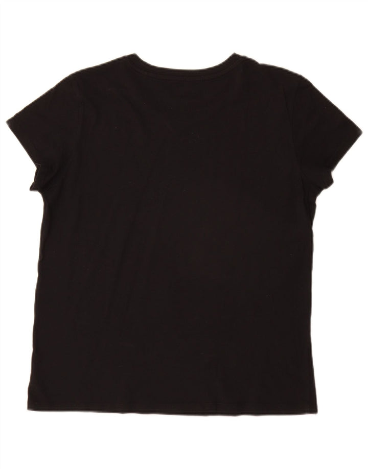 Levi's Damen Graphic T-Shirt Top UK 14 Medium Schwarz