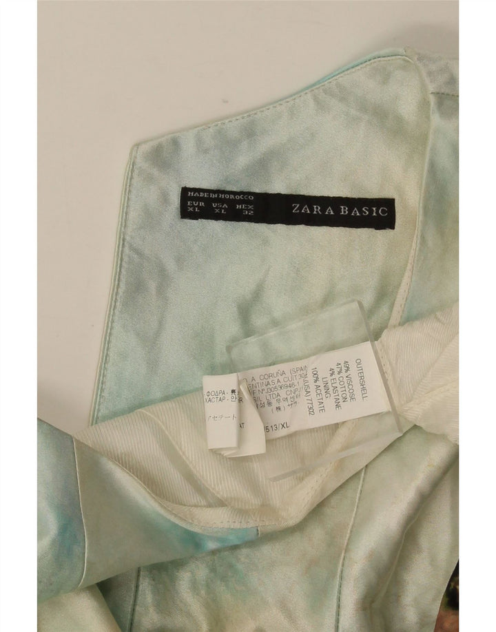 Zara Damen-Kleid mit abstraktem Muster, ärmellos, A-Linie, Gr. 18, XL, Mehrfarbig