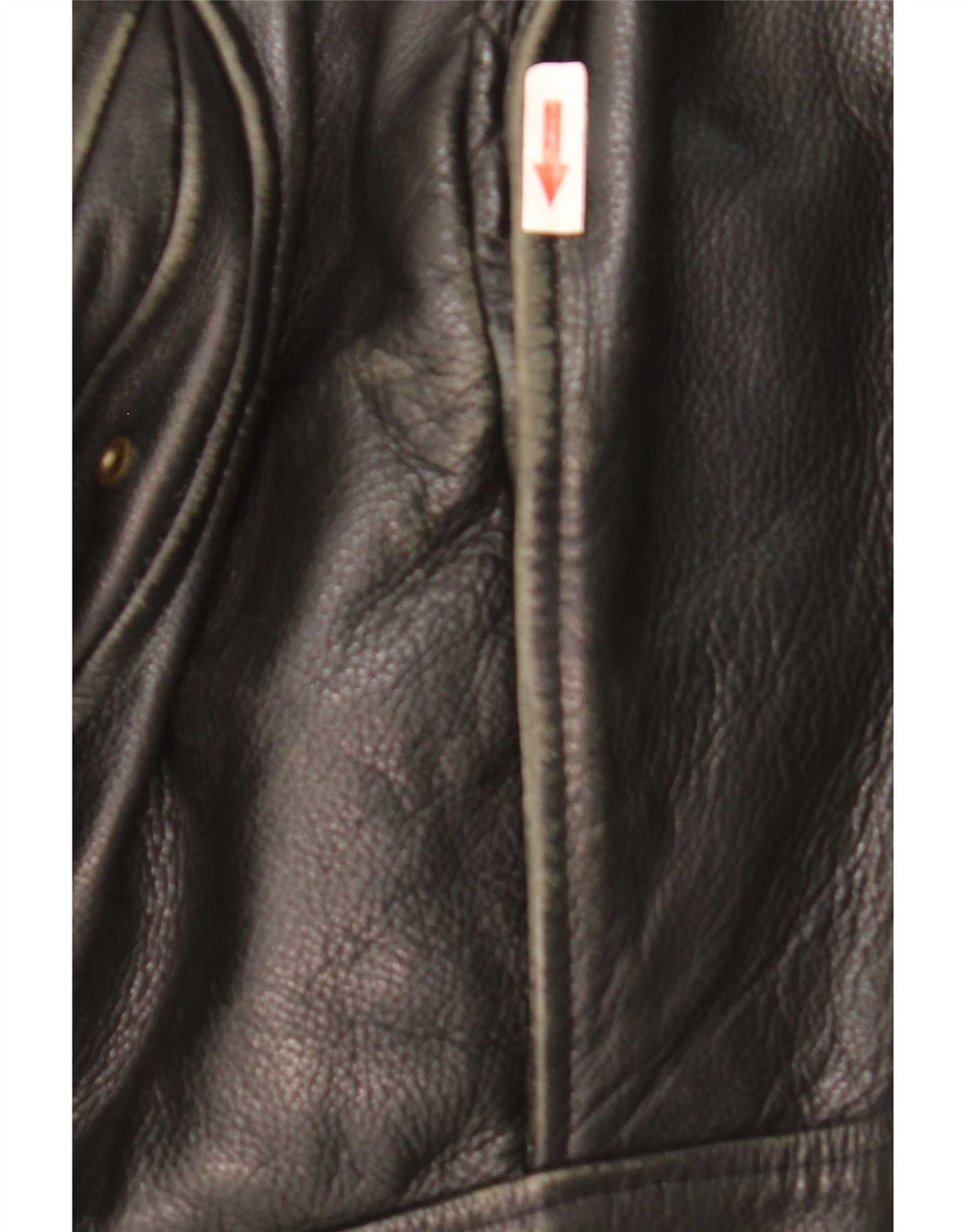 Vintage Herren Militärlederjacke UK 42 XL Schwarz