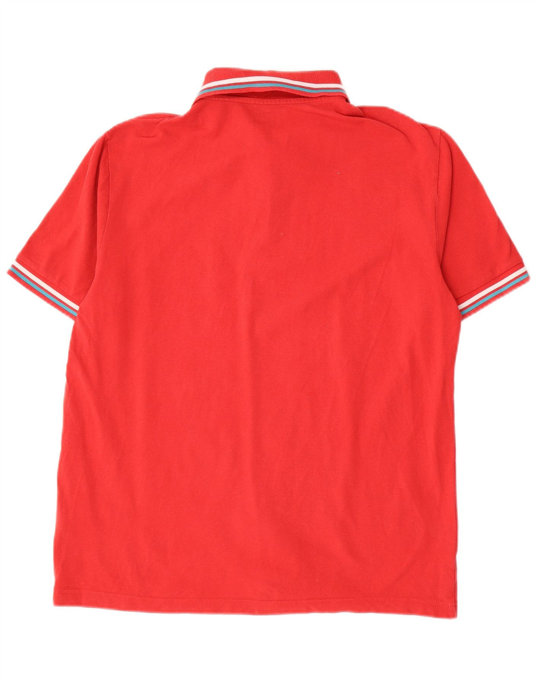 Kappa Herren-Poloshirt, groß, rot gestreift, Baumwolle