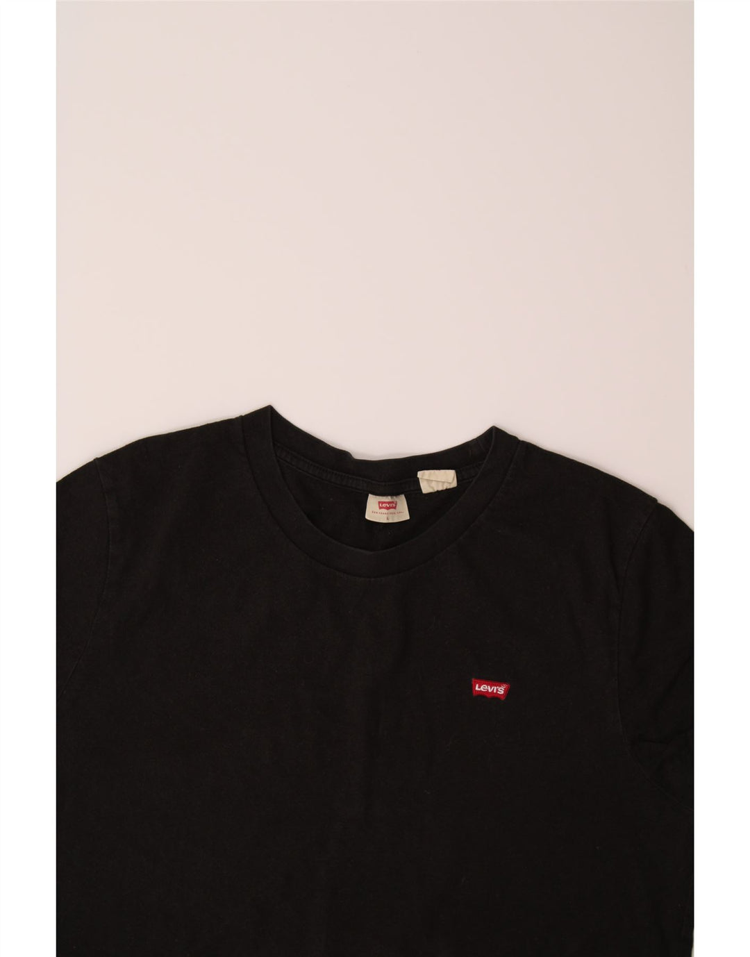 LEVI'S Womens T-Shirt Top UK 16 Large Black Cotton Vintage Levi's and Second-Hand Levi's from Messina Hembry 