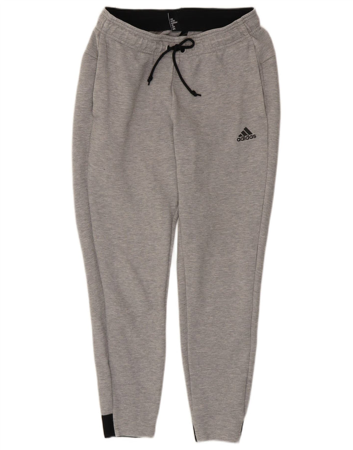 Adidas Herren-Trainingshose, Jogginghose, Größe S, Grau, Baumwolle