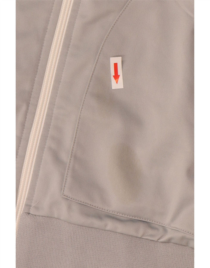 Asics Herren-Trainingsanzug-Top-Jacke 2XL Graues Colourblock-Polyester