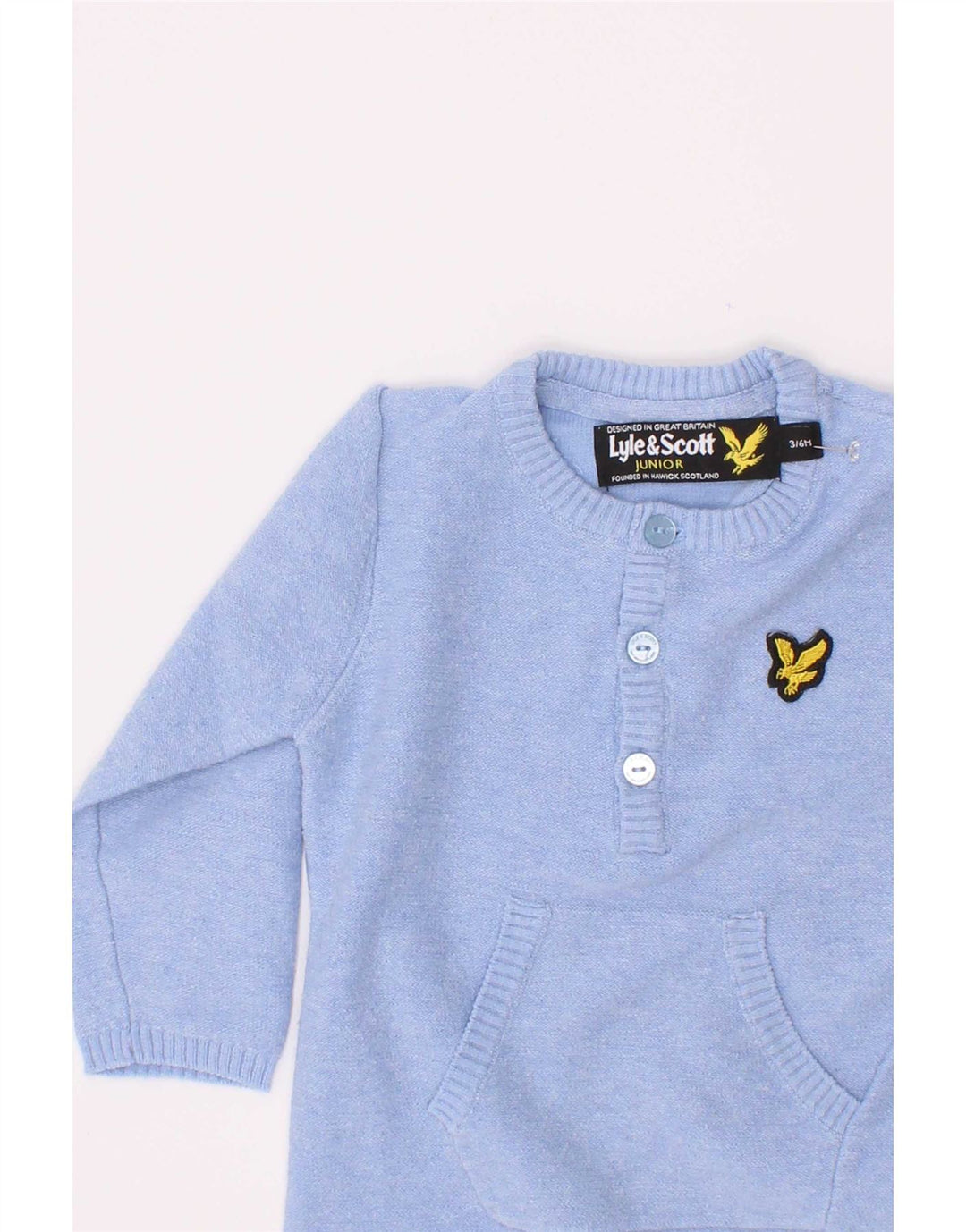 Lyle & Scott Baby-Spielanzug für Jungen, langärmelig, 3–6 Monate, Blau