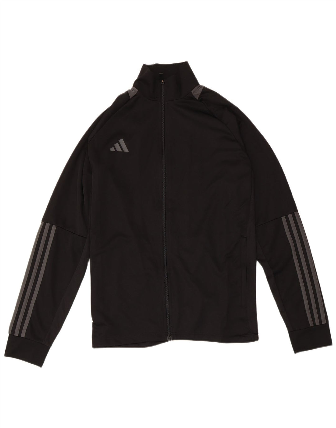 ADIDAS Herren-Trainingsanzug-Top-Jacke, großes schwarzes Polyester