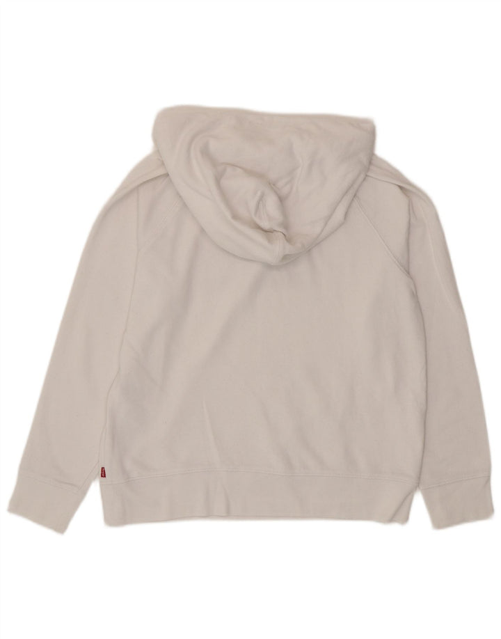 LEVI'S Damen-Kapuzenpullover mit Grafik, UK 14, mittelweiße Baumwolle