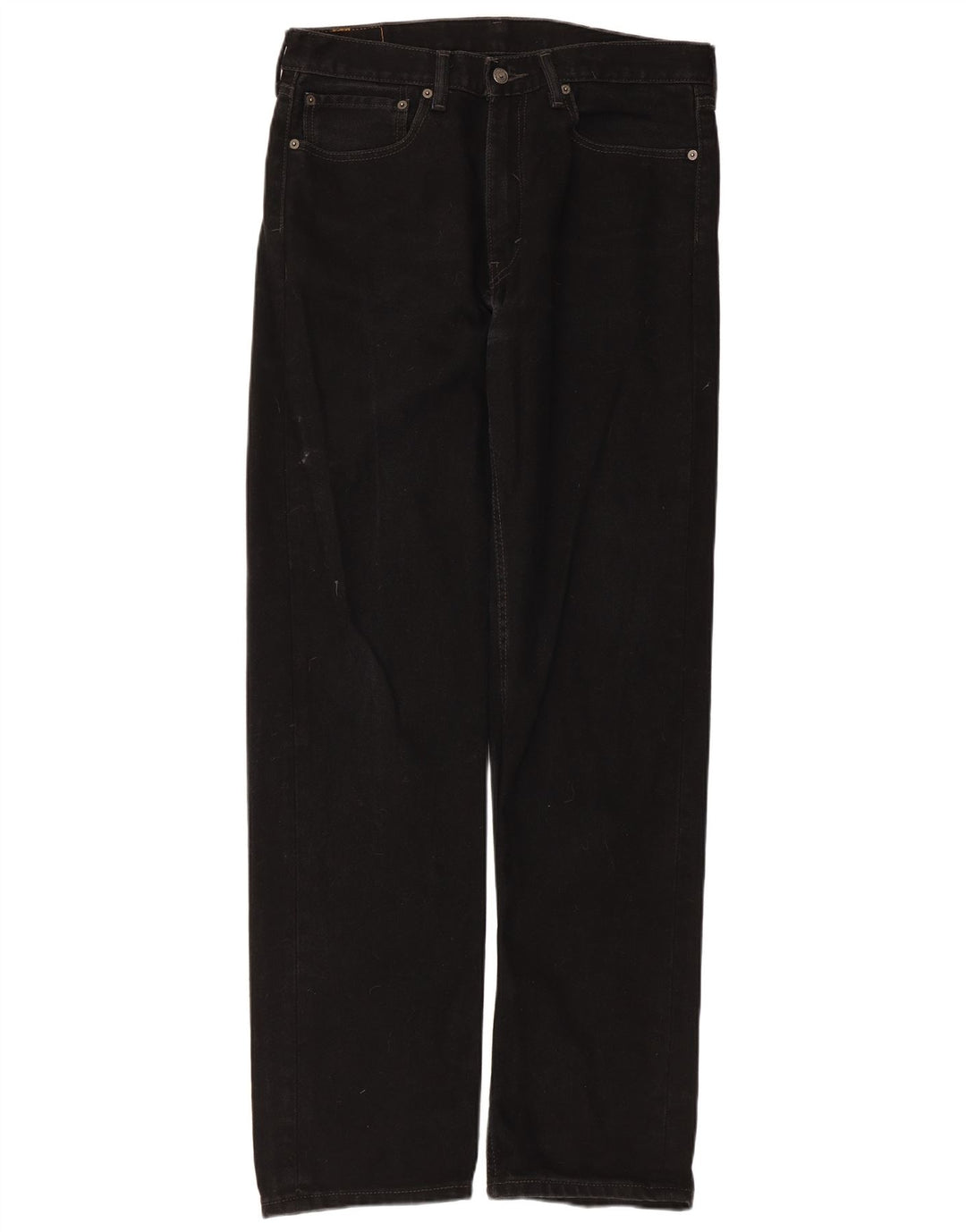 Levi's Herren 505 Straight Jeans W34 L34 Schwarze Baumwolle