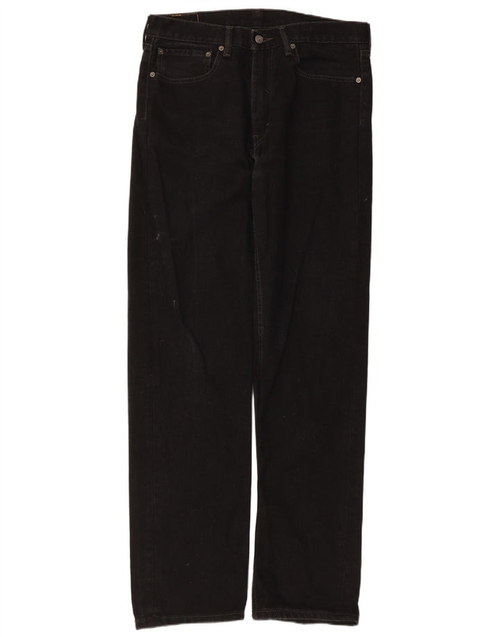Levi's Herren 505 Straight Jeans W34 L34 Schwarze Baumwolle