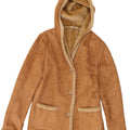 Klass Sherpa-Jacke mit Kapuze für Damen, UK 12, mittelbeigefarbenes Polyester