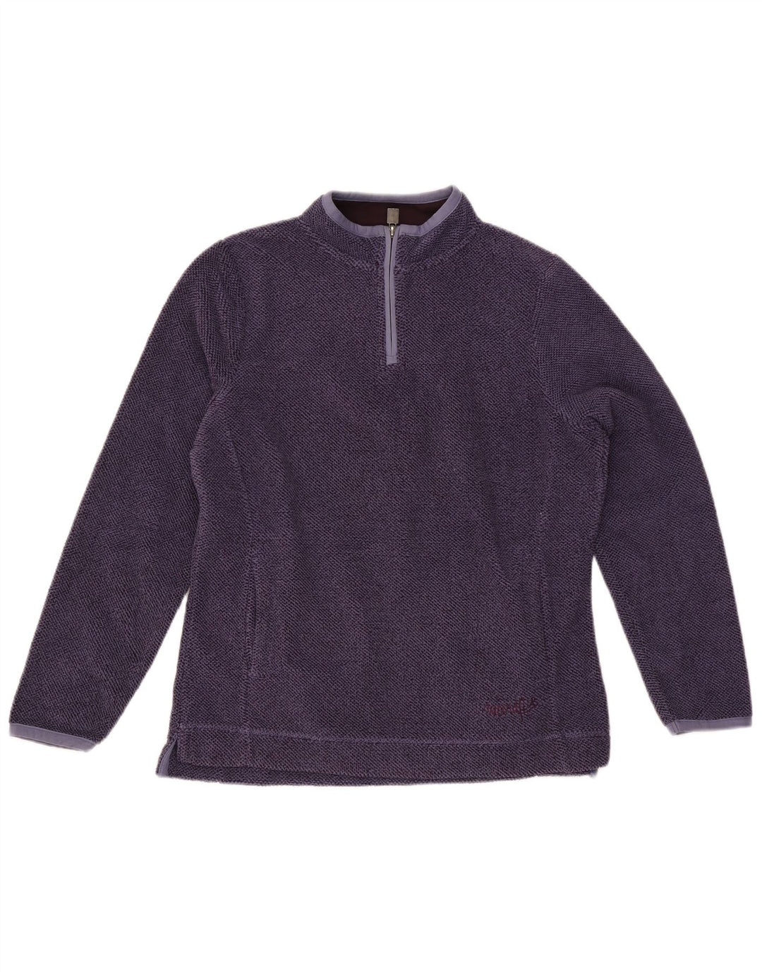 Weird Fish Damen-Sweatshirt mit Reißverschluss am Hals, UK 12, Mittelviolett, Polyester