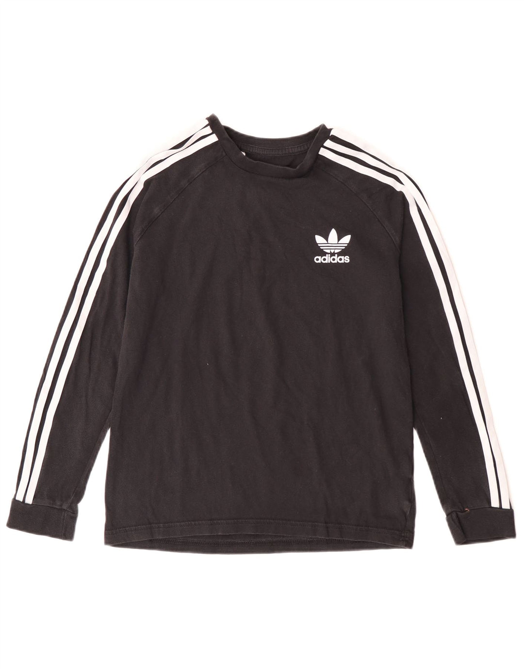 Adidas Jungen Top Langarm 11-12 Jahre Schwarze Baumwolle
