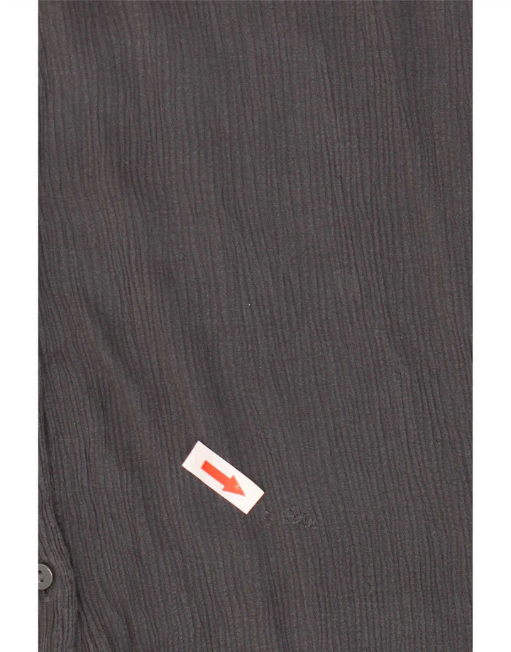 Zara Damen 3/4-Ärmel-Hemdbluse UK 14 Mittelgrau