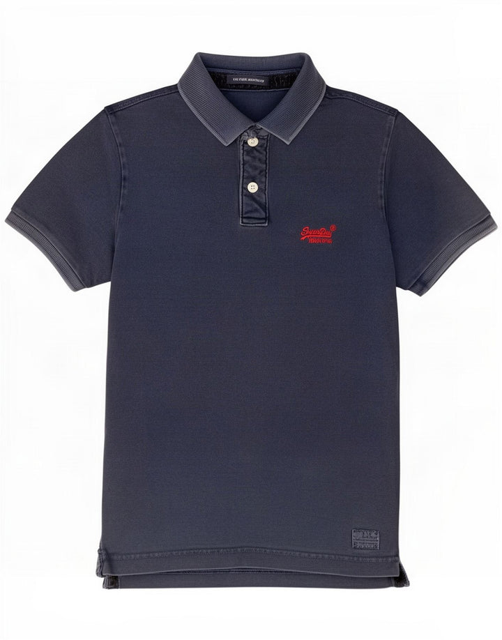 Superdry Herren Poloshirt Medium Marineblau Baumwolle