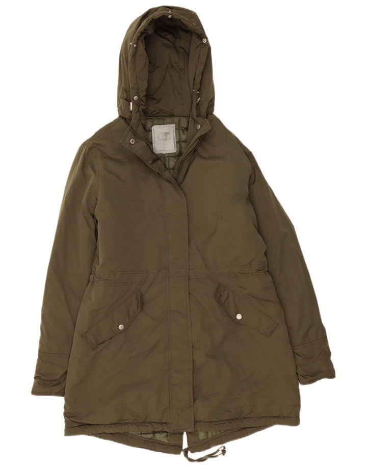 Champion Damen-Parka mit Kapuze, UK 18, XL, Khaki, Polyester