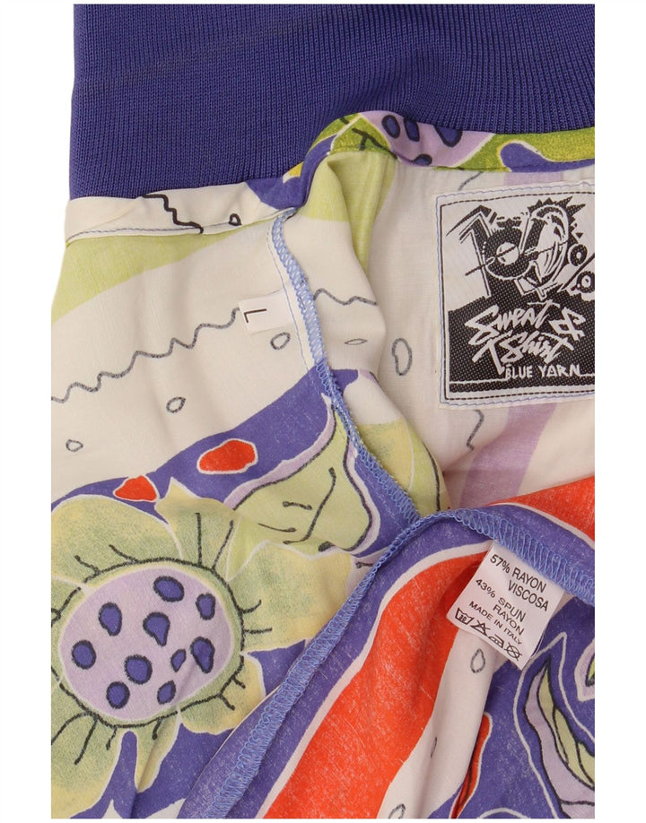 Vintage Herren-Pullover mit abstraktem Muster, groß, mehrfarbig, Retro