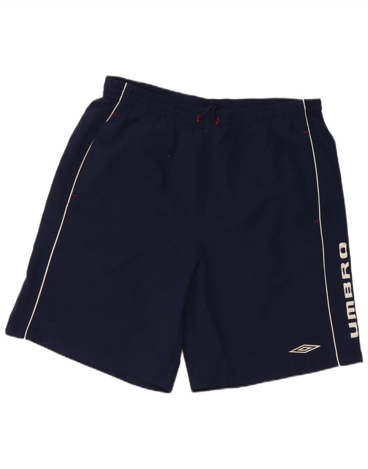 Umbro Herren-Sportshorts mit Grafik, groß, marineblaues Polyester