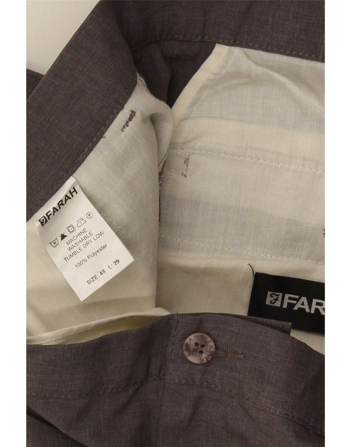 Farah Gerade Herren-Chinohose W48 L29 Graues Polyester