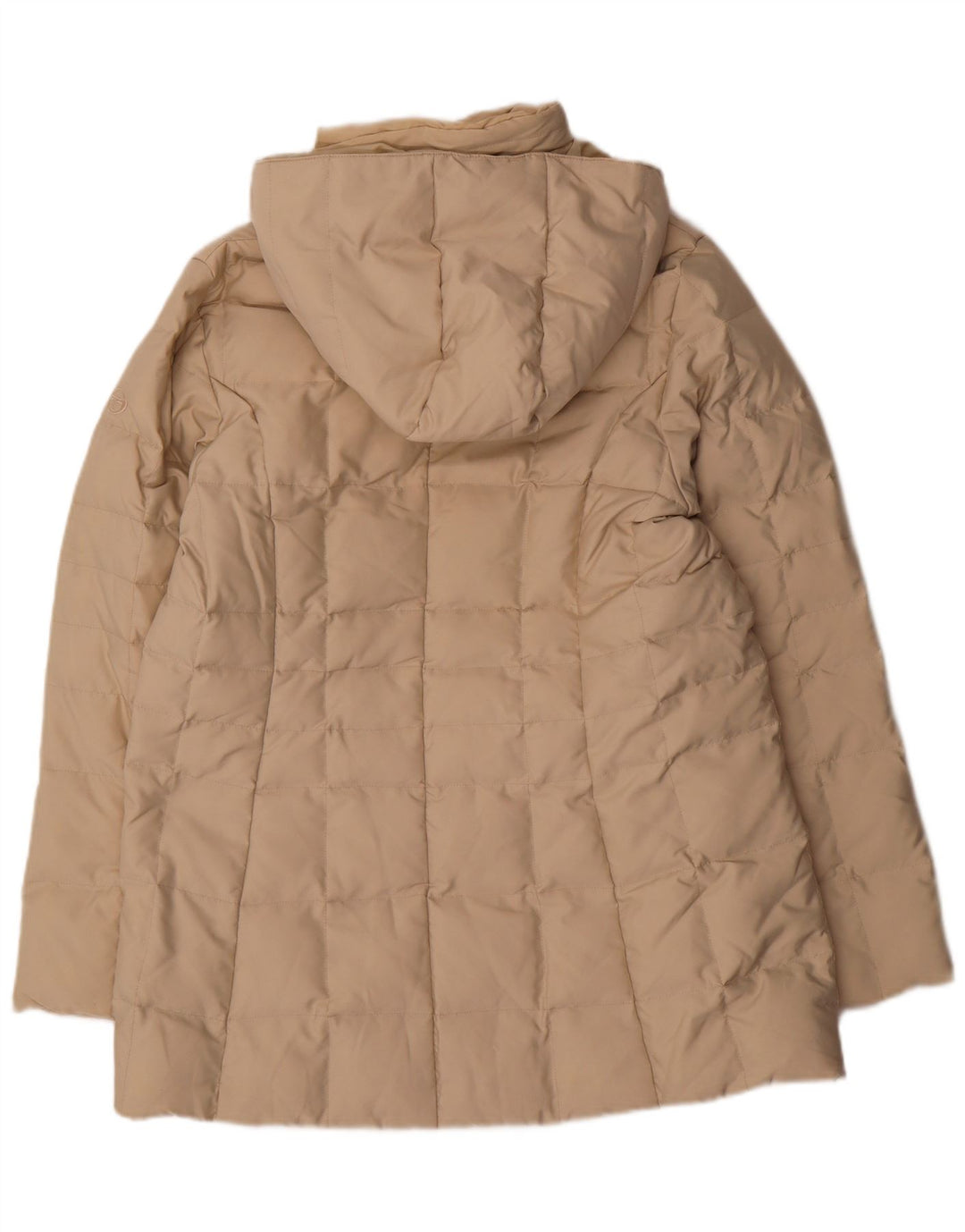 SERGIO TACCHINI Wattierter Damenmantel mit Kapuze UK 16 Large Beige Polyester