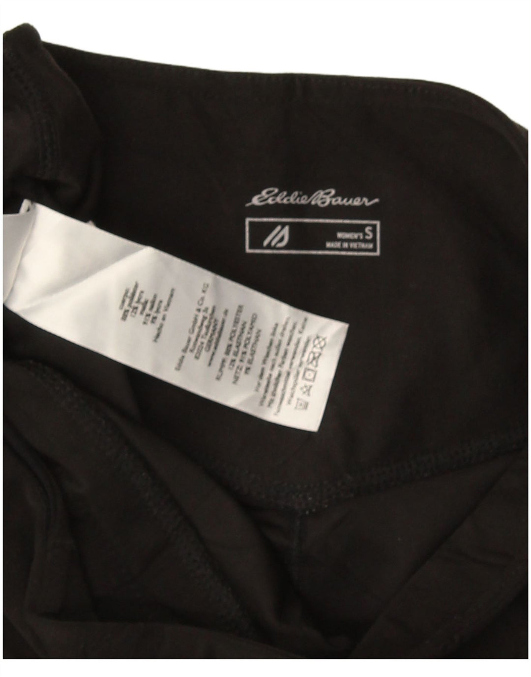 Eddie Bauer Damen Capri-Leggings UK 10 Small Schwarz Polyester