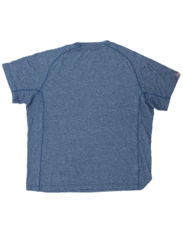 EDDIE BAUER Herren T-Shirt Top Large Blau meliert Polyester