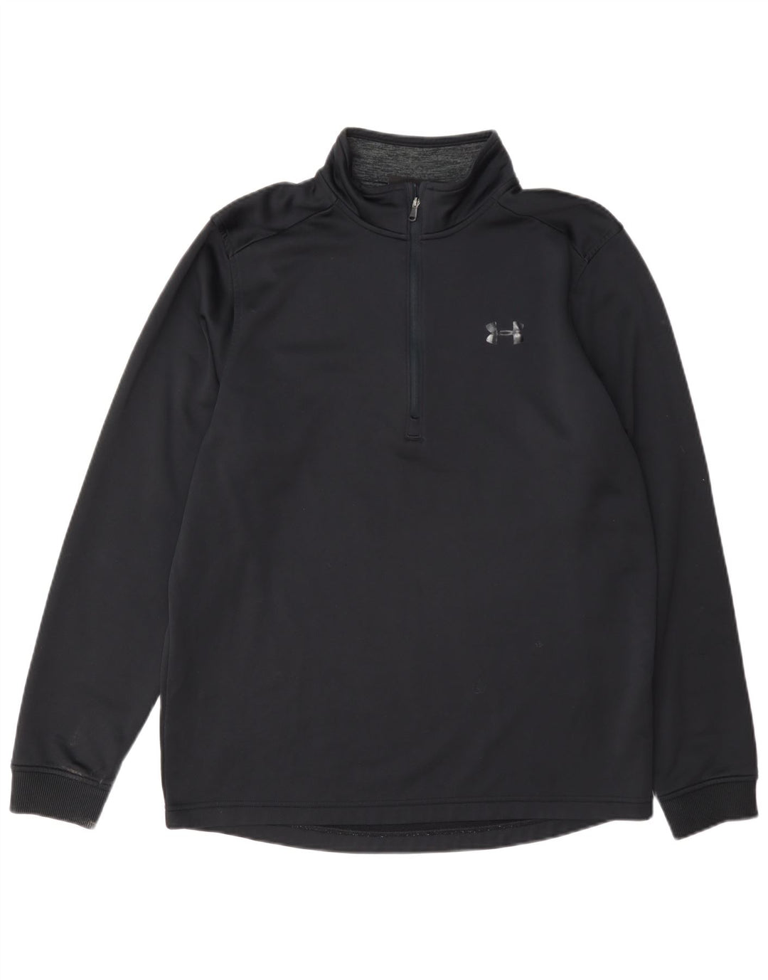 Under Armour Herren Cold Gear Pullover-Trainingsoberteil mit Reißverschluss, Mittelschwarz