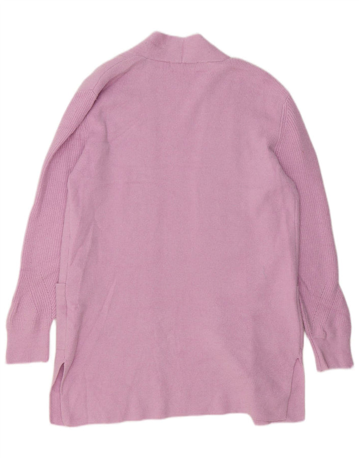 Marks & Spencer Damen Longline Open Cardigan Pullover UK 12 Mittelrosa