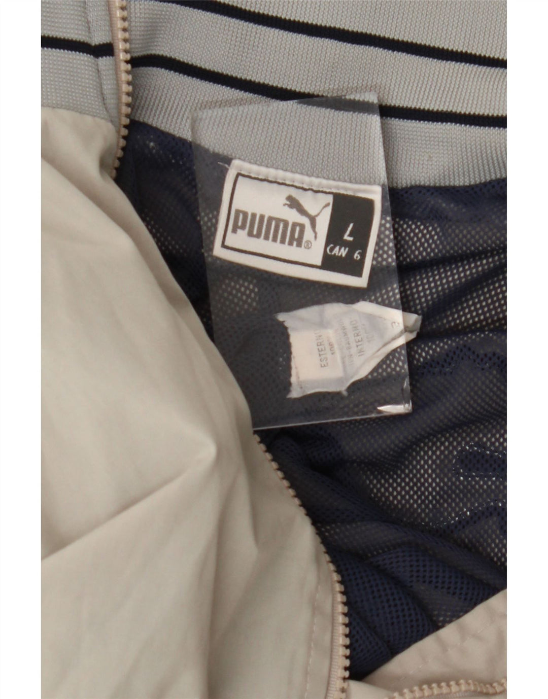 Puma Herren Bomberjacke UK 40 Große graue Baumwolle
