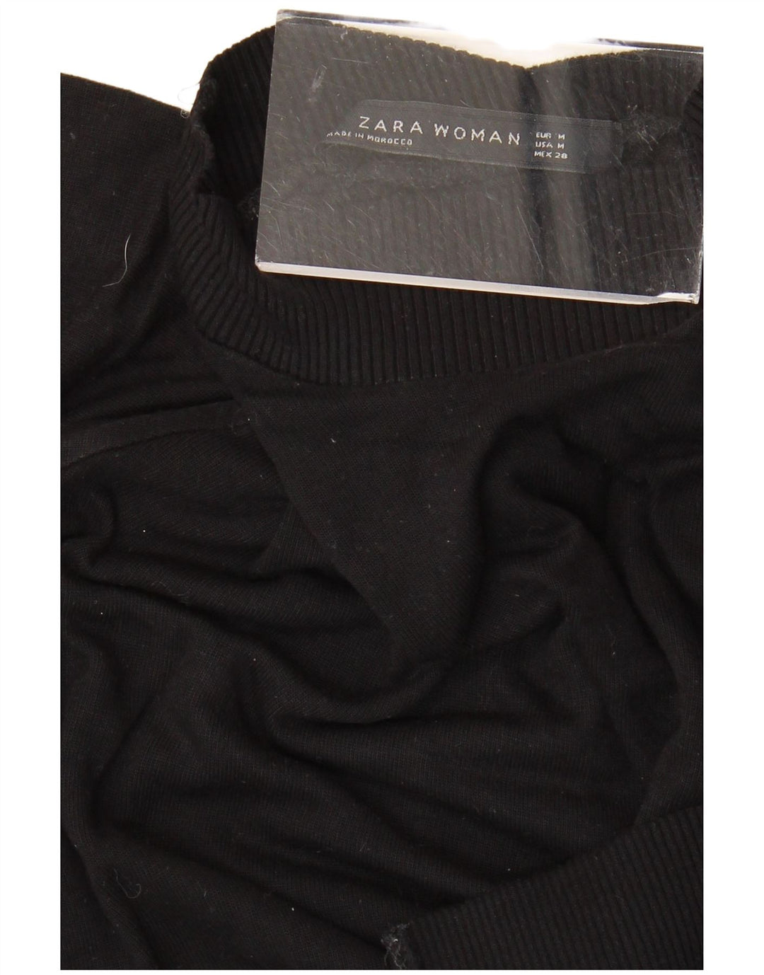 Kurzärmliger Pullover mit Rollkragen für Damen von Zara, Gr. 14, mittelschwarz