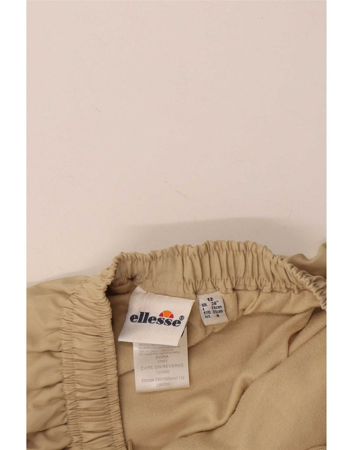 Ellesse Damen gerade Chinohose UK 12 Medium W24 L29 Beige Polyester
