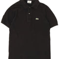 Lacoste Herren-Poloshirt, Größe 2 XS, schwarze Baumwolle