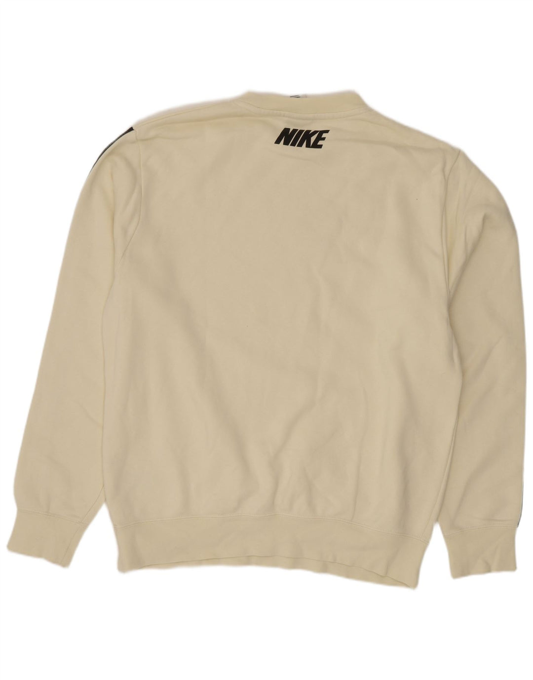 Nike Herren-Sweatshirt mit Grafik, mittelgroß, cremefarbene Colourblock-Baumwolle