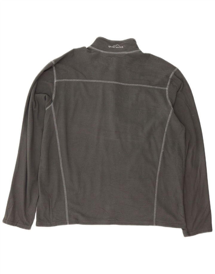 Eddie Bauer Herren-Fleecepullover mit Reißverschluss, XL, grau, Polyester