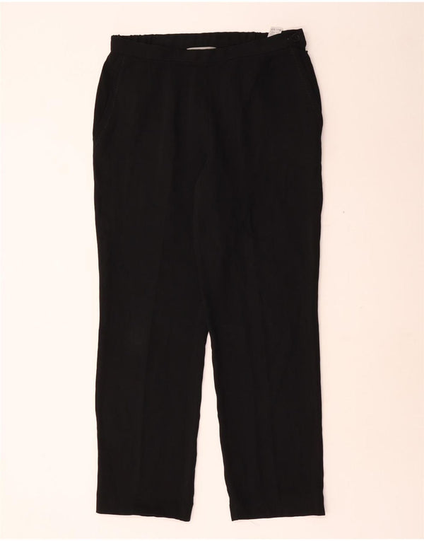 Marks & Spencer Womens Tapered Chino Trousers UK 14 Large W32 L29 Black