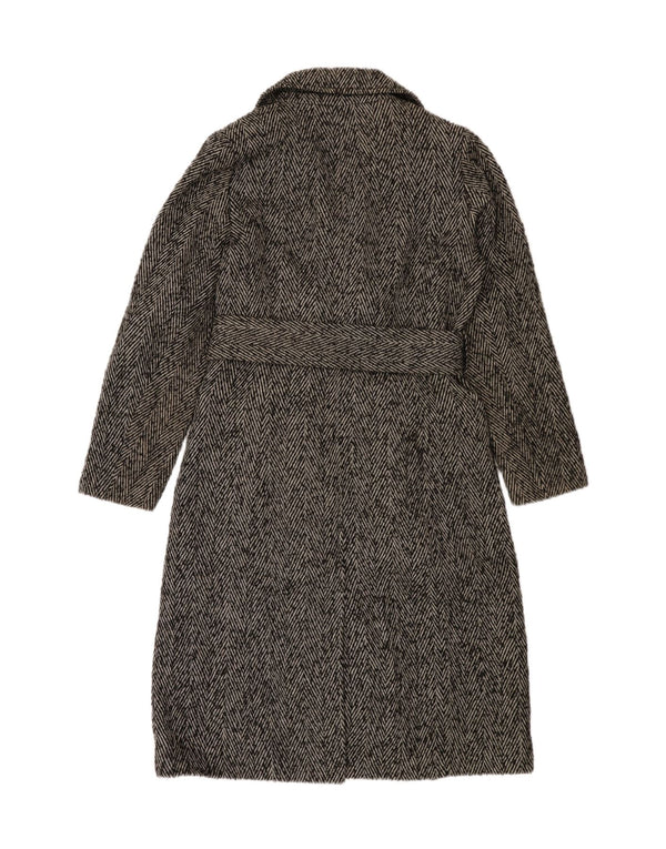 Marks & Spencer Zweireihiger Damenmantel UK 10 Small Grey Herringbone