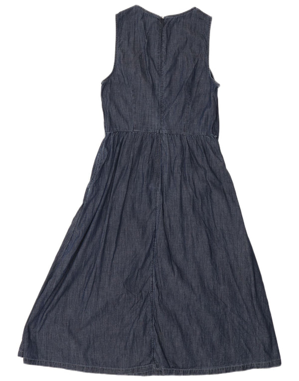 Esprit Damen-Jeanskleid, ärmellos, Größe 44, Marineblau, Baumwolle