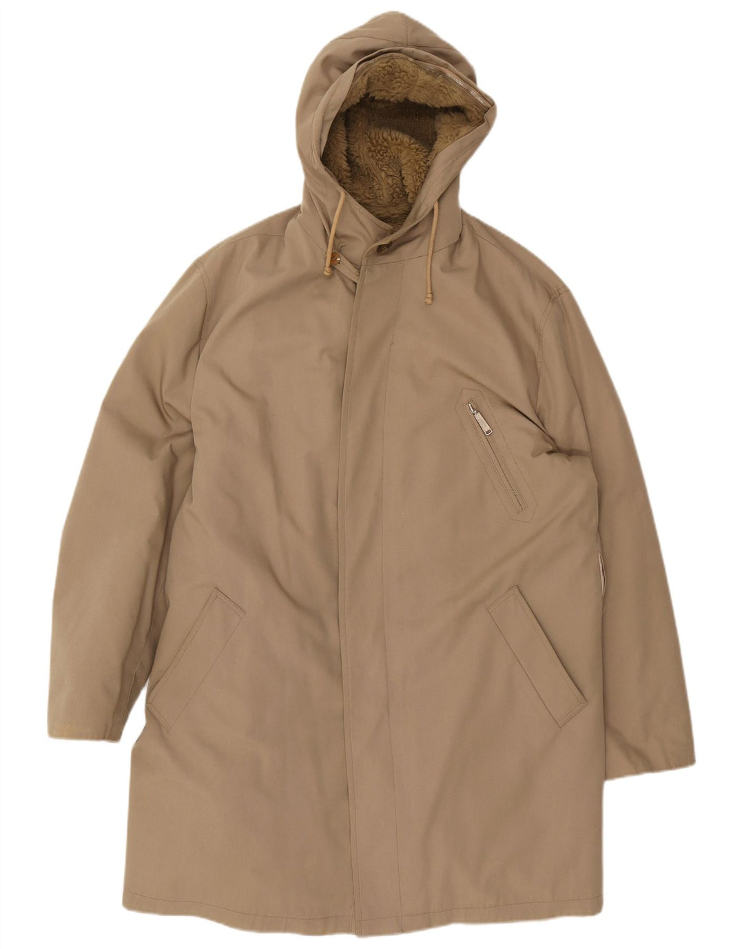Vintage Herren Kapuzenparka Jacke UK 40 Large Beige