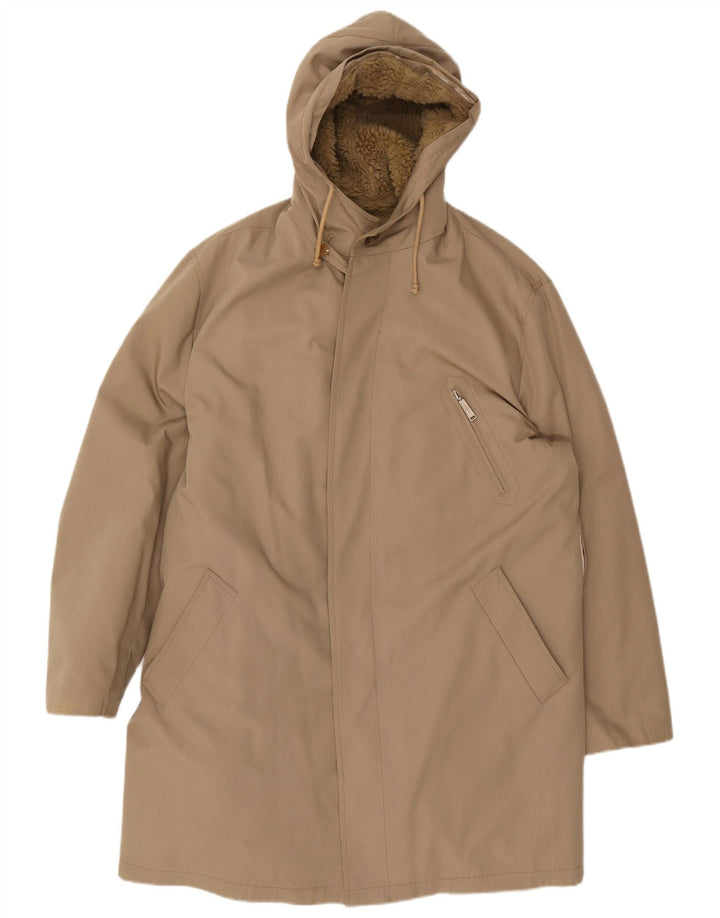 Vintage Herren Kapuzenparka Jacke UK 40 Large Beige