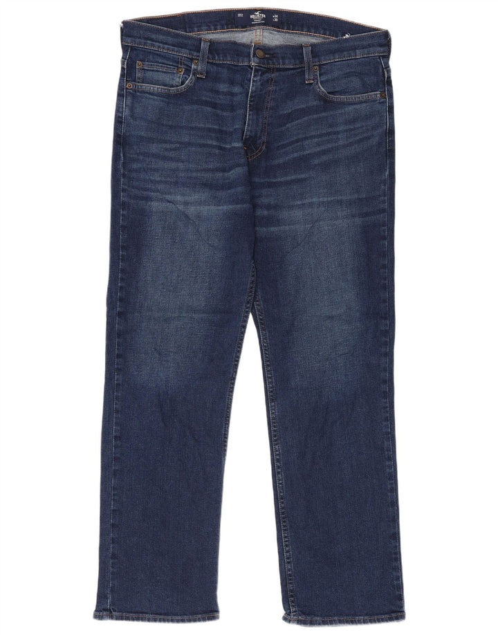 Hollister Herren Flex Straight Jeans W34 L30 Blau