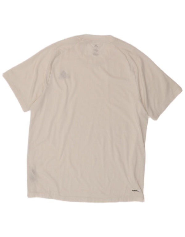 Adidas Herren Aeroready T-Shirt Top Large Weiß Polyester
