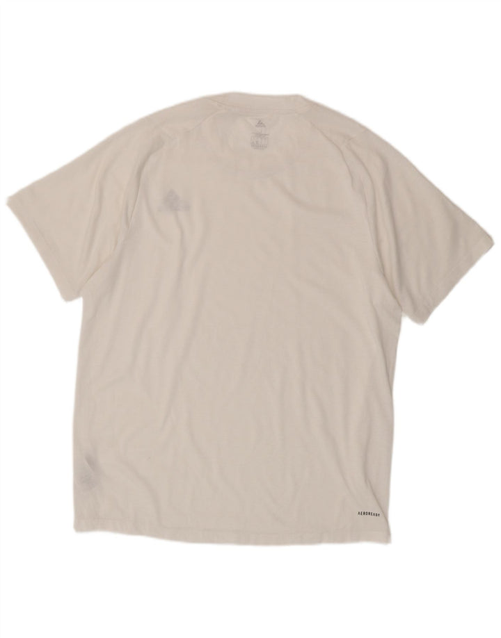 Adidas Herren Aeroready T-Shirt Top Large Weiß Polyester