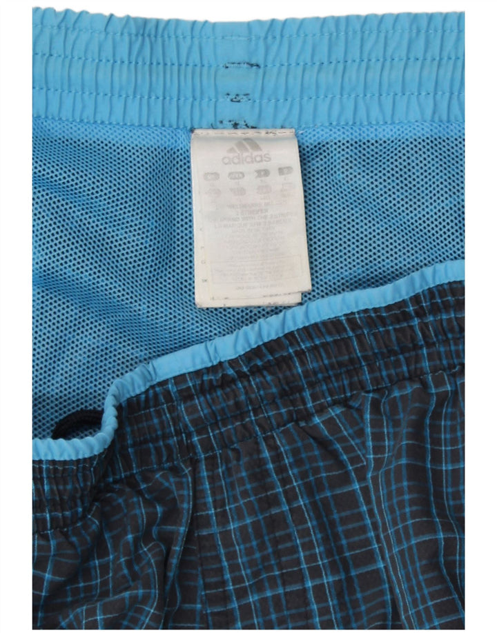 Adidas Herren Badeshorts XL Marineblau kariert Polyamid