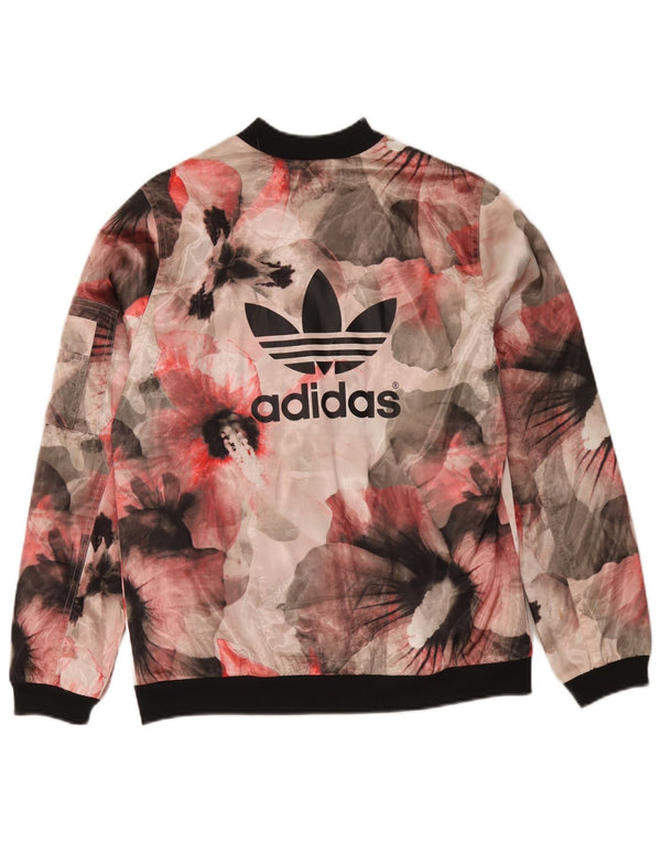 Adidas Mädchen-Trainingsanzug-Top-Jacke, 14–15 Jahre, mehrfarbig, Blumenmuster
