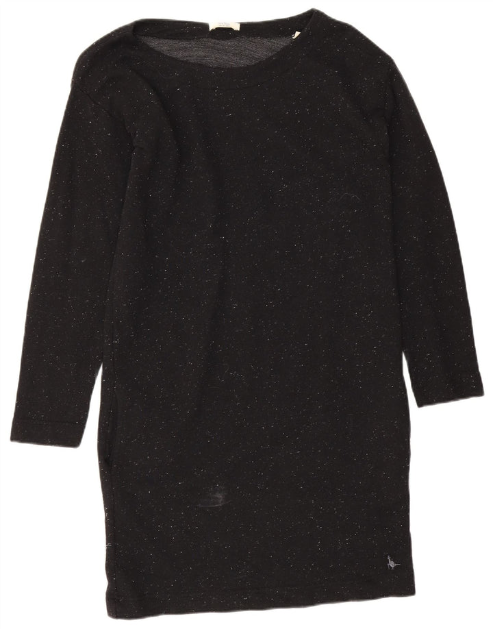 Jack Wills Damen-Übergröße-Pulloverkleid, Gr. 10, Größe S, Schwarz gefleckt