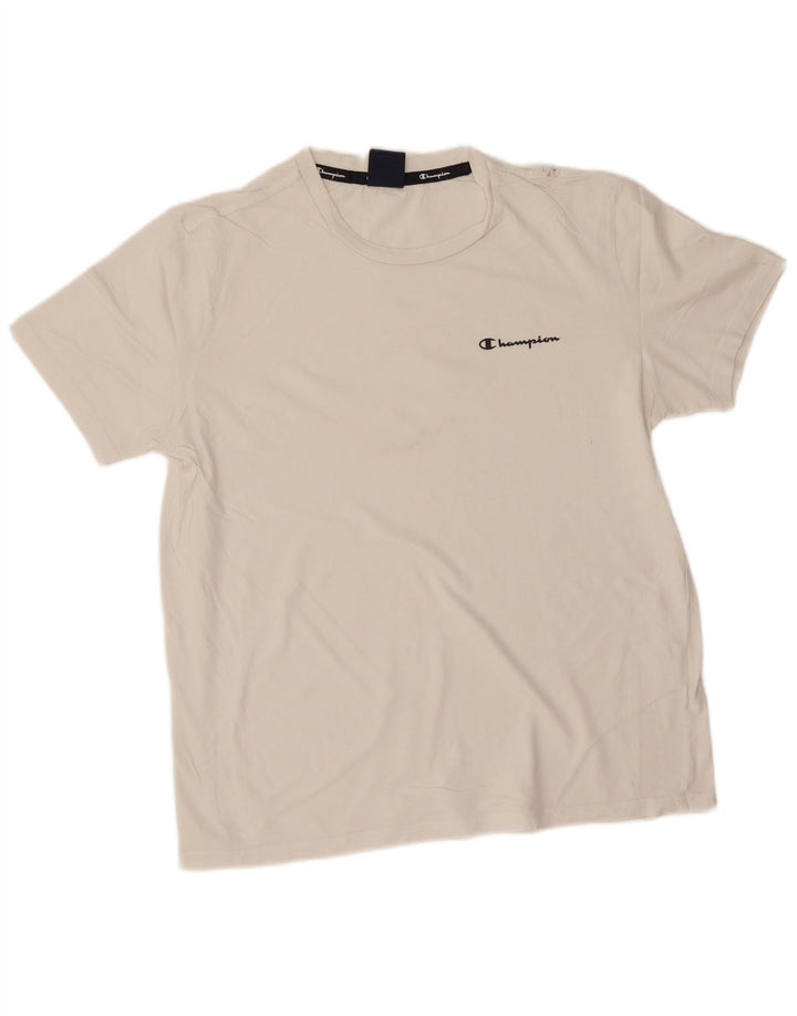 Champion Herren T-Shirt Top aus mittelweißer Baumwolle
