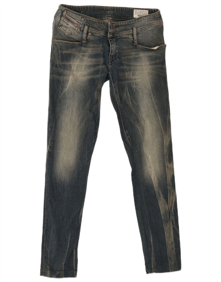 DIESEL Damen Matic Acid Wash Slim Tapered Jeans W29 L29 Blaue Baumwolle