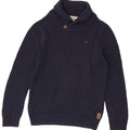 Tommy Hilfiger Herren-Pullover mit Schalkragen, mittleres Marineblau