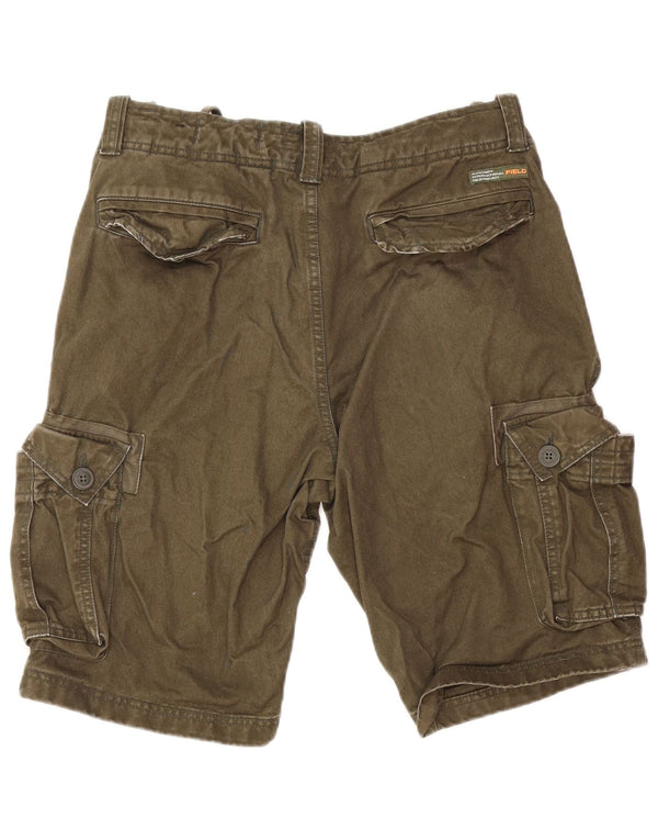 SUPERDRY Herren-Cargoshorts W32, mittlere Khaki-Baumwolle